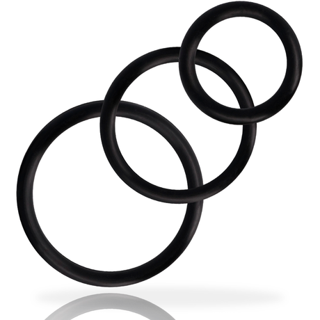 Penisring Set 3-teilig Schwarz (/4/) Ø 3 cm.1
