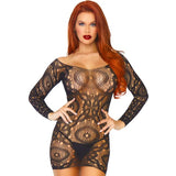Leg Avenue - Spitzen-Minikleid mit Langen Rmeln, Eine Grösse