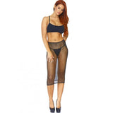 Leg Avenue - Kristallisiertes Fishnet Multidress Schwarz Os