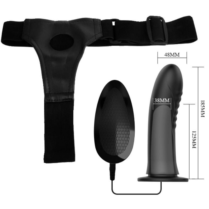 Pretty Love - Myron Strap-On mit Vibration und Hohldildo