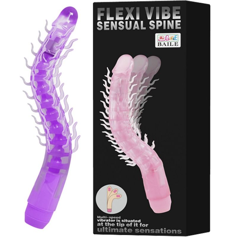 Baile - Flexi Vibe Sensual Spine Biegbarer Vibrierdildo Flieder 23.5 cm