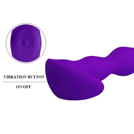 Analplug Anal 12 Lila Vibrationsmodi 1 cm.6