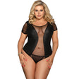 Subblime - Queen plus Fetish Short Sleeve Teddy