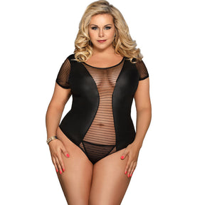 Subblime - Queen plus Fetish Short Sleeve Teddy