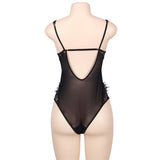 Subblime - Queen plus Floral Lace und Fringed Black Teddy