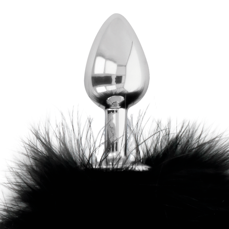 Darkness - Extra Anal Buttplug mit Schwanz Schwarz 7 cm