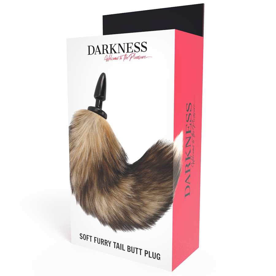 Darkness - Natürlicher Schwanz mit Silikon-Analsplug 10 cm