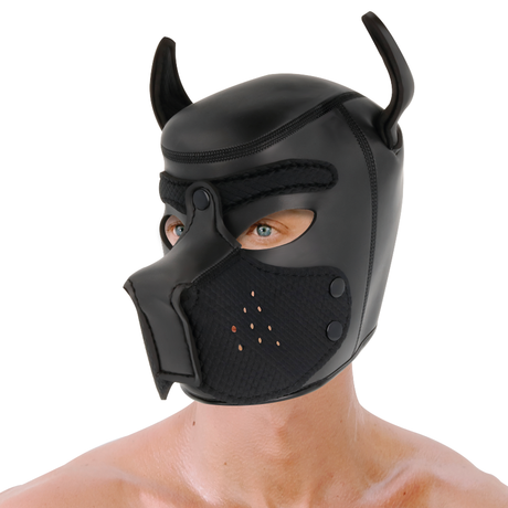 Darkness - Neopren-Hundemaske mit Abnehmbarer Maule M