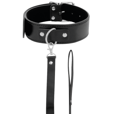 Fetisch-Toy Posture-Halskette mit Lederkette.1