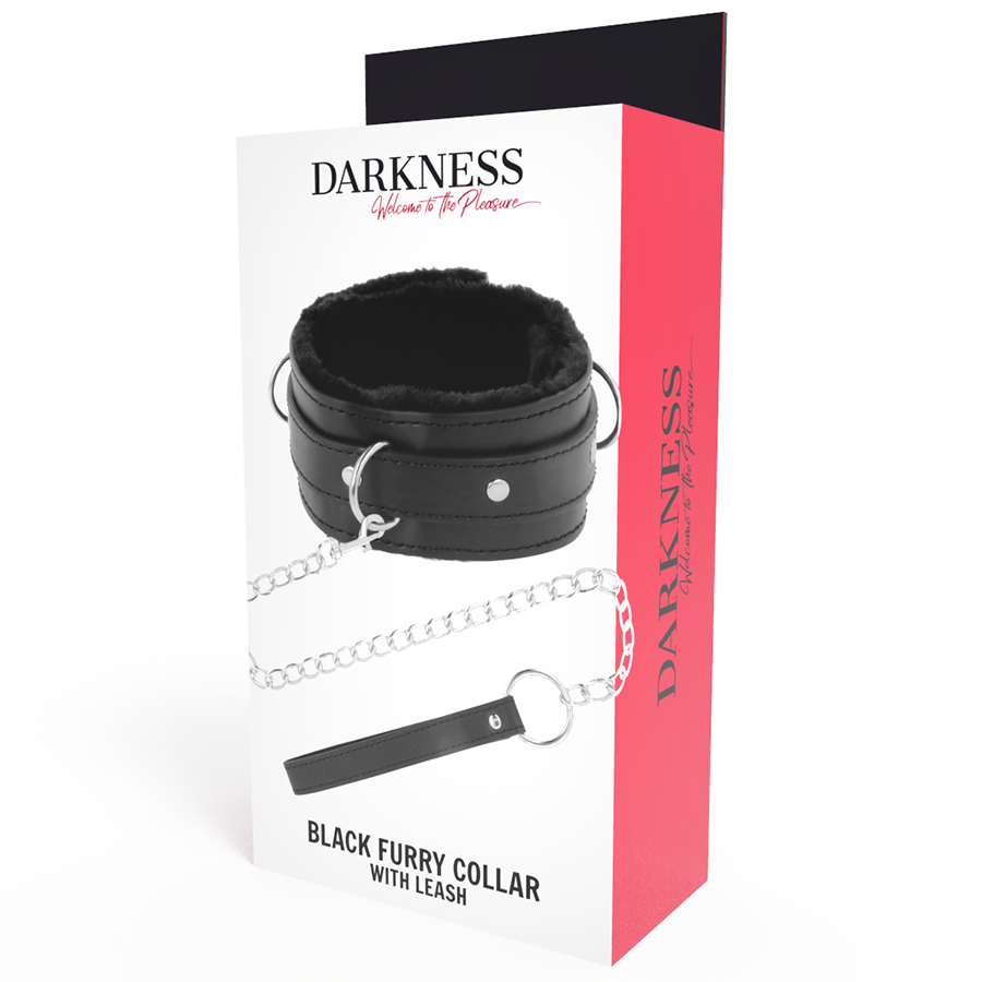 Darkness - Bequeme Halskette mit Lederkette
