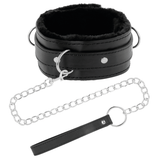 Darkness - Bequeme Halskette mit Lederkette