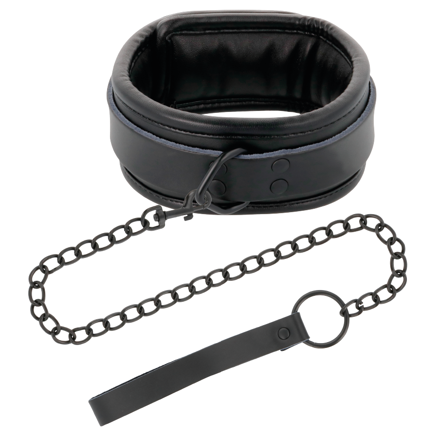 Darkness - Schwarze Halskette mit Kette