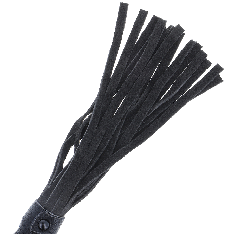 Darkness - Schwarze Bondage-Peiste mit Ledergriff