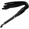 Flogger aus Kunstleder breit Schwarz 51 cm