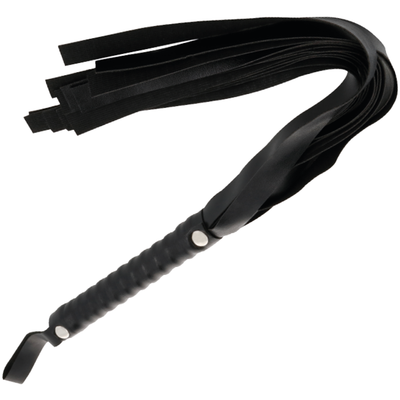 Flogger in Imitation Leather Wide Black 51 cm