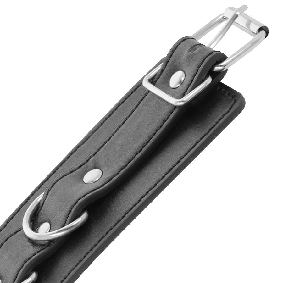 Darkness - Schwarze Verstellbare Leder-Knöchel-Handschellen