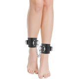 Darkness - Schwarze Verstellbare Leder-Knöchel-Handschellen