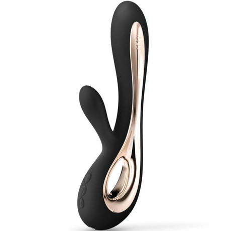 Auflegevibrator Soraya 2 Schwarzer Kaninchenvibrator 11 cm
