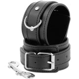 Darkness - Schwarze Verstellbare Handschellen mit Doppeltem Verstärkungsband
