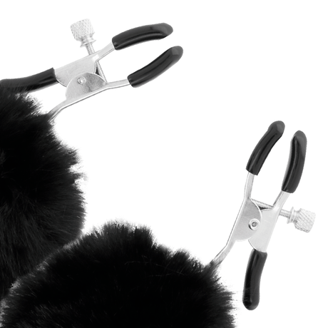Nippelklemmen Darkness Nippelklammern mit Pom Poms 1.1