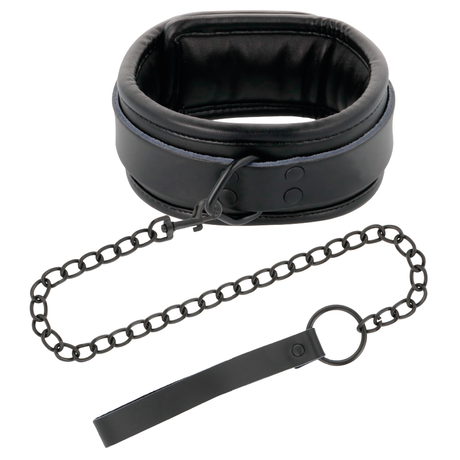Darkness - Handschellen und Kragen aus Schwarzem Leder