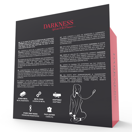 Darkness - Handschellen und Kragen aus Schwarzem Leder