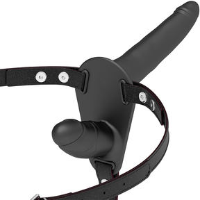Fetisch Devot Harness - Doppelte Penetration Schwarz