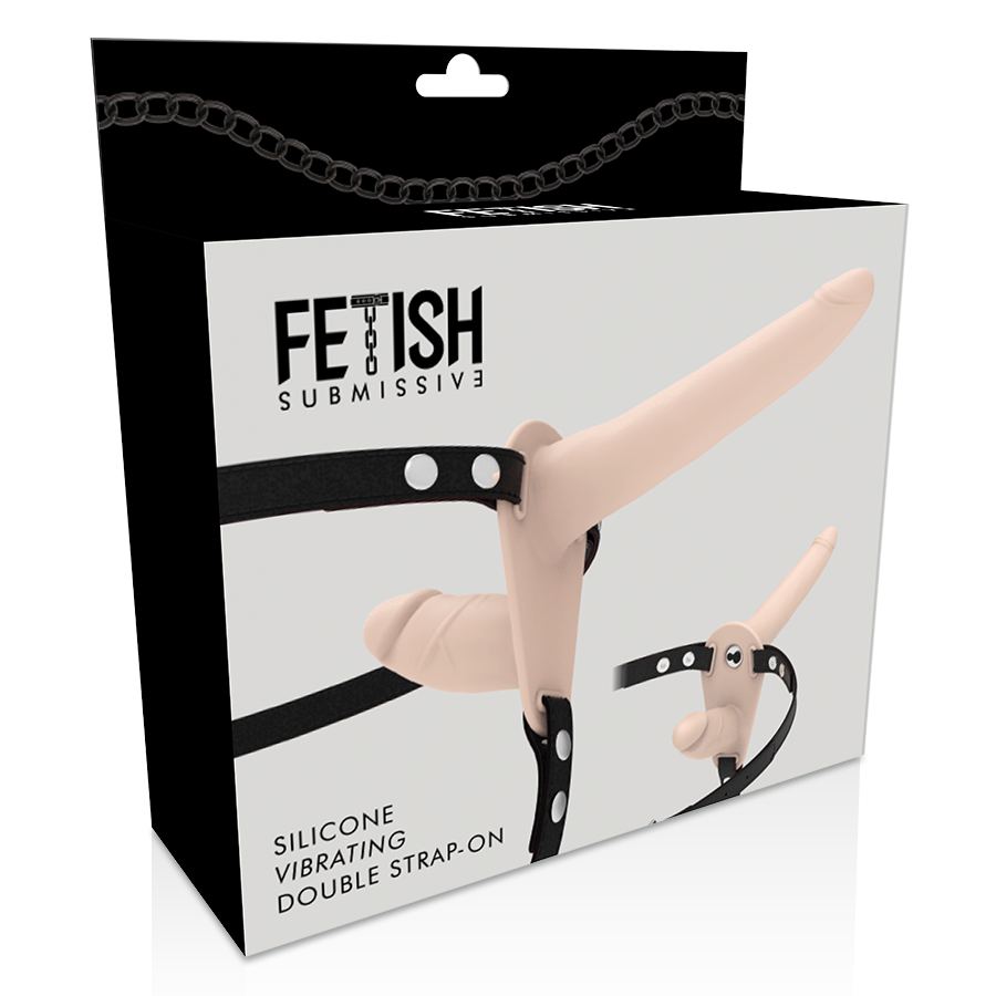 Fetish Submissive Harness - Doppelte Penetration, Fleisch-Vibrator