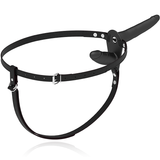 Fetish Submissive Harness - Doppelte Penetration Schwarzer Vibrator