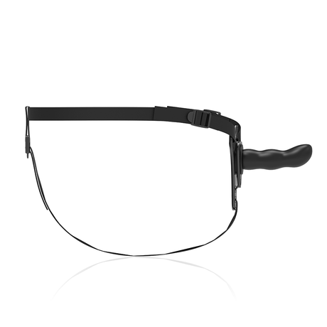 Strap-on Schwarzer Silikon-g-Spot 12,5 cm.3
