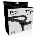 Fetish Submissive Harness - Schwarzer Silikon-g-Spot 16 cm