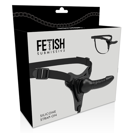 Strap-on Realistisches Schwarzes Silikon 12,5 cm.4