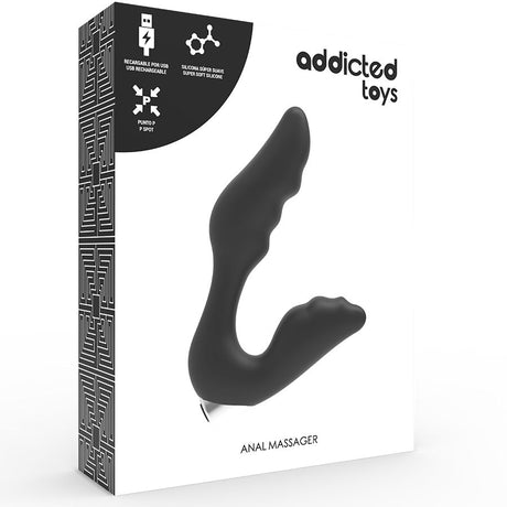 Addicted Toys - Prostatischer Vibrator Wiederaufladbar. Modell 6 - Schwarz
