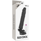 Basecock - Realistischer Vibrator mit Fernbedienung Schwarz 21 cm-x-4 cm