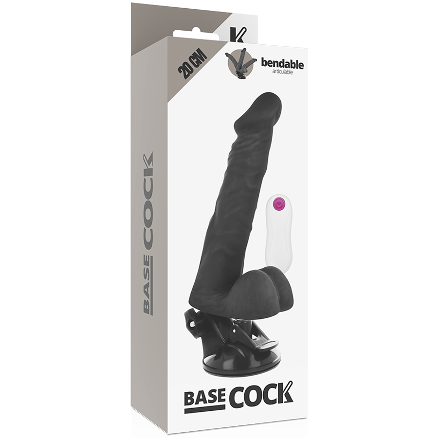 Basecock - Artikulierbarer Vibrator mit Fernbedienung Schwarz 20 cm-x-4.5 cm