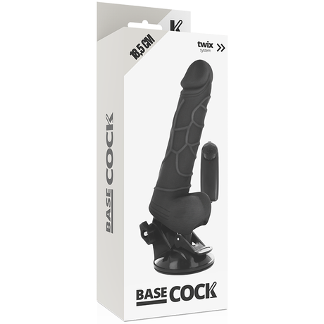 Basecock - Realistischer Vibrator mit Fernbedienung Schwarz 18.5 cm-x-4 cm