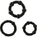 Seven Creations - Set aus Drei Schwarzen Penisringen