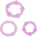 Seven Creations - Set aus Drei Lila Penisringen