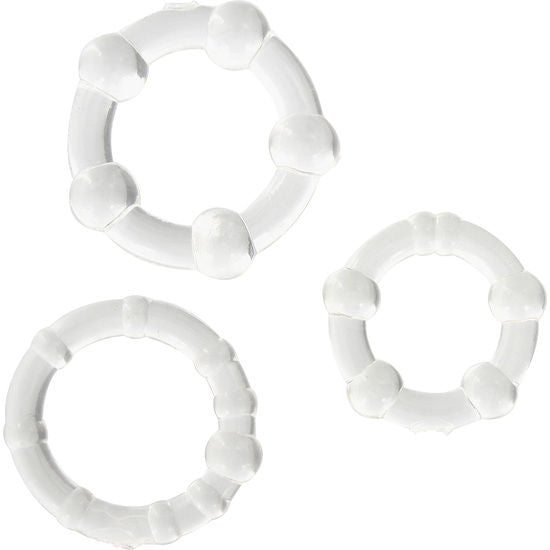 Seven Creations - Set aus Drei Transparenten Penisringen