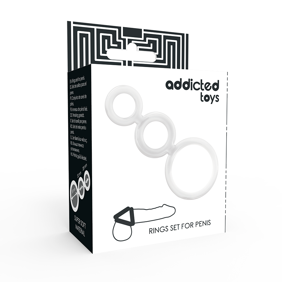Addicted Toys - Ringset für Penis Transparent