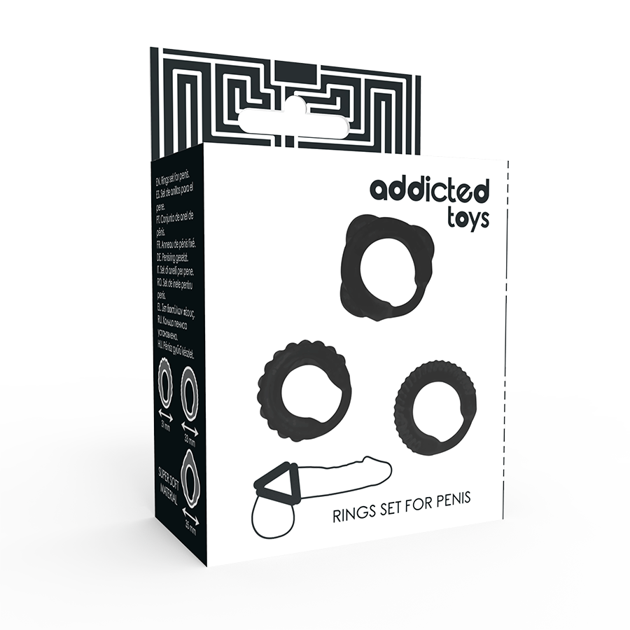 Addicted Toys - C-Ring-Set Schwarz