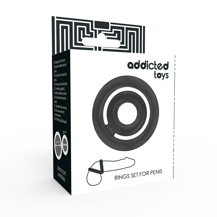 Addicted Toys - Potenz-C-Ring Penis Schwarz