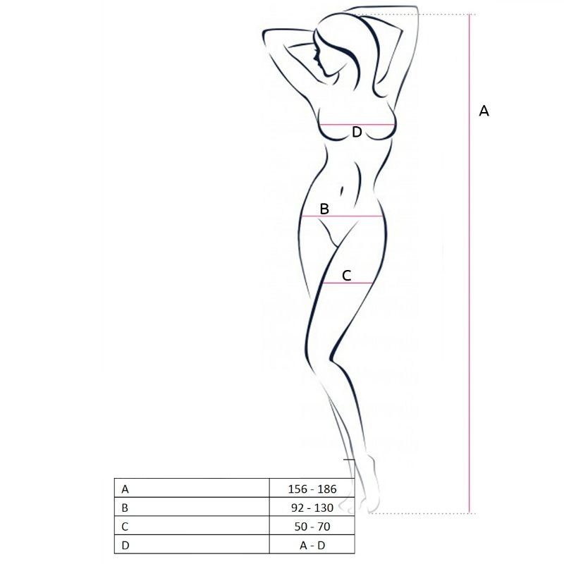Passion - Woman Bs056 Roter Bodystocking, Eine Grösse