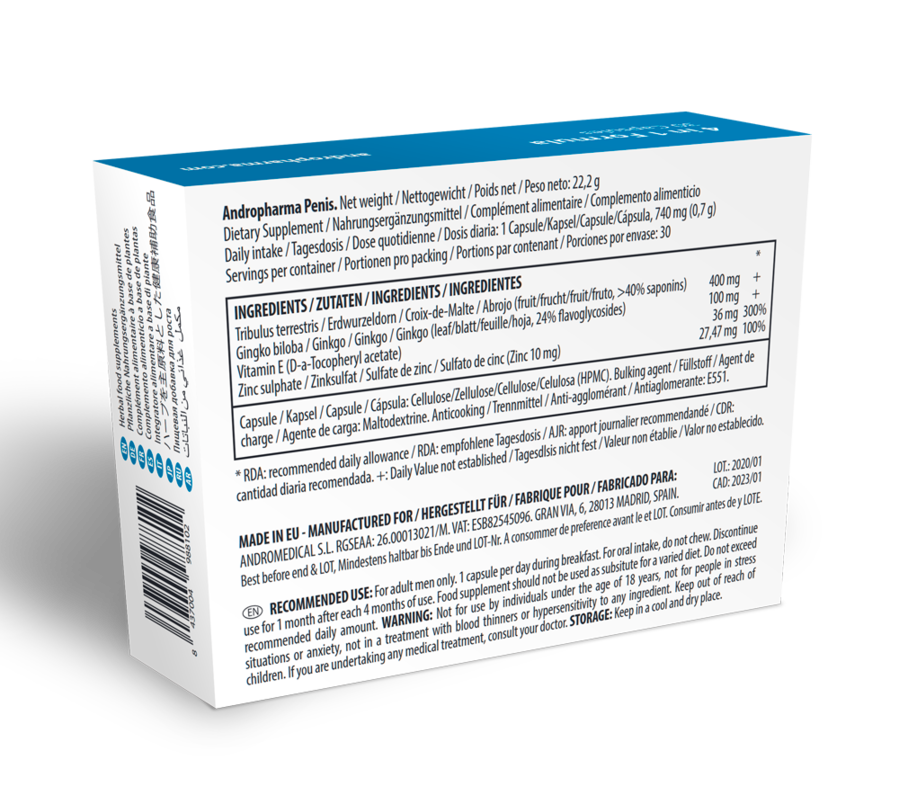 Andropharma Penis - Ergänzungsmittel zur Penisvergrösserung