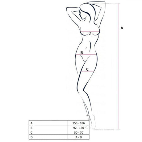 Passion - Woman Bs053 Roter Bodystocking, Eine Grösse