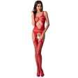 Passion - Woman Bs057 Roter Bodystocking, Eine Grösse