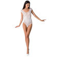Passion - Woman Bs064 Weisser Bodystocking, Eine Grösse