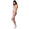 Passion - Woman Bs071 Weisser Bodystocking, Eine Grösse