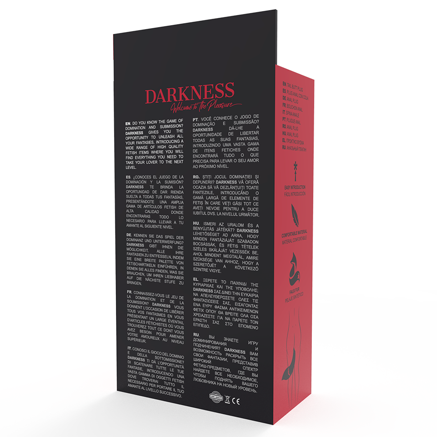 Darkness - Silikon-Analsplug mit Weißem Schwanz