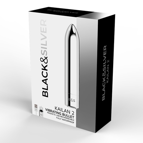 Black&Silver - Kailan 2 Silber Vibrierende Magnetkugel